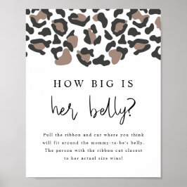 AUBREE Leopard drucken wie groß ihr Bauchspiel ist Poster