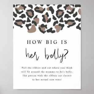 AUBREE Leopard drucken wie groß ihr Bauchspiel ist Poster