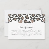 Aubree - Leopard Print Baby Books for Baby Insert Einladung (Vorderseite)