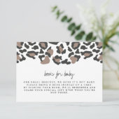 Aubree - Leopard Print Baby Books for Baby Insert Einladung (Stehend Vorderseite)