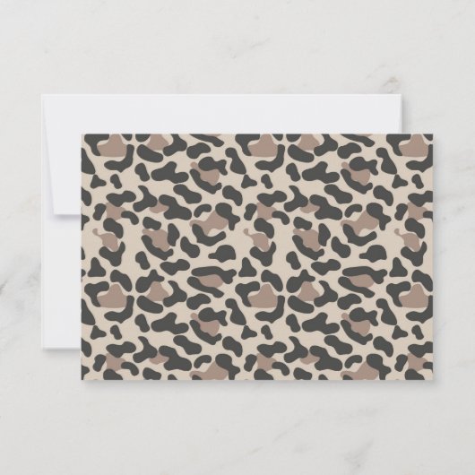 Aubree - Leopard Print Baby Books for Baby Insert Einladung (Rückseite)