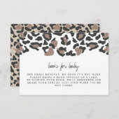 Aubree - Leopard Print Baby Books for Baby Insert Einladung (Vorne/Hinten)