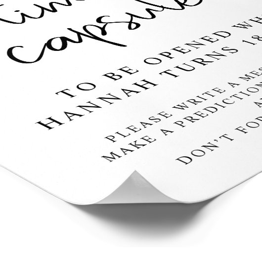 AUBREE Leopard Print Baby Dusche Time Kapselunters Poster (Ecke)