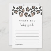 AUBREE Leopard Print Guthaben the Baby Food Game Einladung (Vorderseite)