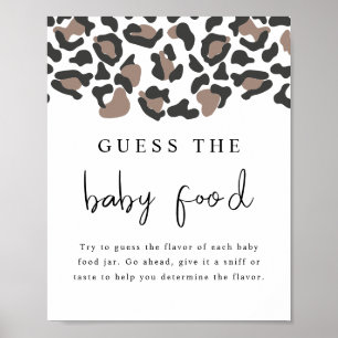 AUBREE Leopard Print Guthaben the Baby Food Game Poster