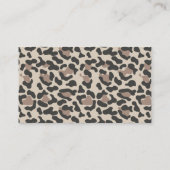 AUBREE Leopard Print Safari Baby Diaper Raffles Platzkarte (Rückseite)