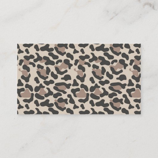 AUBREE Leopard Print Safari Baby Diaper Raffles Platzkarte (Rückseite)