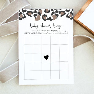 AUBREE Leopard Print Safari-Baby-Shower-Bingo-Spie Einladung