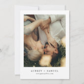 AUBREE Modern Leopard Print Safari Foto Hochzeit Einladung (Rückseite)