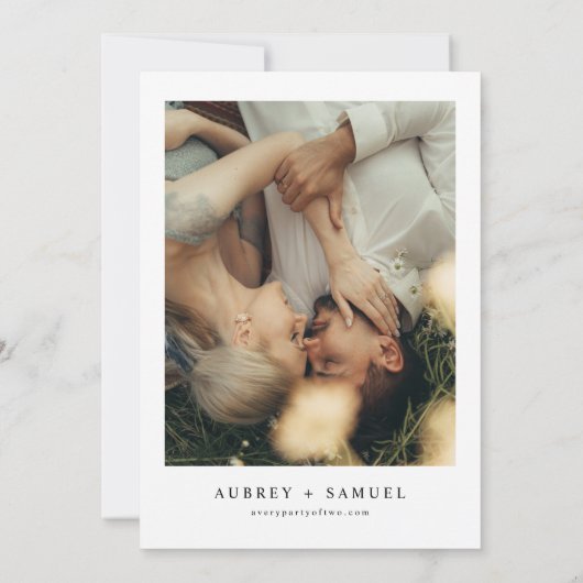 AUBREE Modern Leopard Print Safari Foto Hochzeit Einladung (Rückseite)