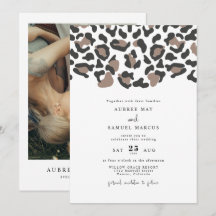 AUBREE Modern Leopard Print Safari Foto Hochzeit