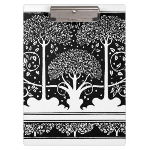 Aubrey Beardsley Art Nouveau Baum Muster Druck Klemmbrett