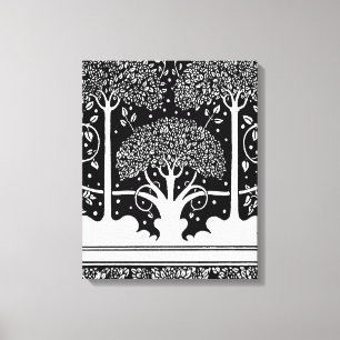 Aubrey Beardsley Art Nouveau Baum Muster Druck Leinwanddruck