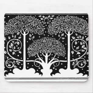 Aubrey Beardsley Art Nouveau Baum Muster Druck Mousepad