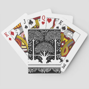 Aubrey Beardsley Art Nouveau Baum Muster Druck Spielkarten