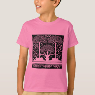 Aubrey Beardsley Art Nouveau Baum Muster Druck T-Shirt