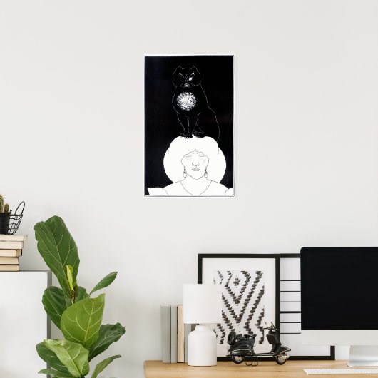 Aubrey Beardsley - Black Cat Poster (Heimbüro)