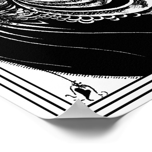 Aubrey Beardsley - Das Pfauenrock Poster (Ecke)