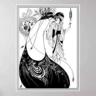 Aubrey Beardsley - Das Pfauenrock Poster