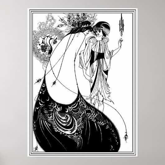Aubrey Beardsley - Das Pfauenrock Poster (Vorne)