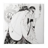 Aubrey Beardsley Der Pfauenrock Fliese (Vorderseite)
