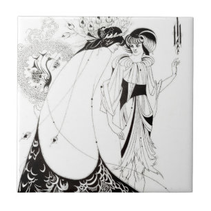 Aubrey Beardsley Der Pfauenrock Fliese