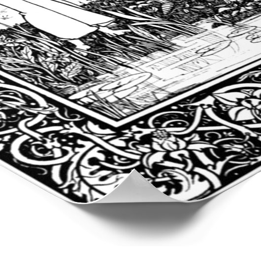 Aubrey Beardsley Illustration for Lady of the Lake Poster (Ecke)