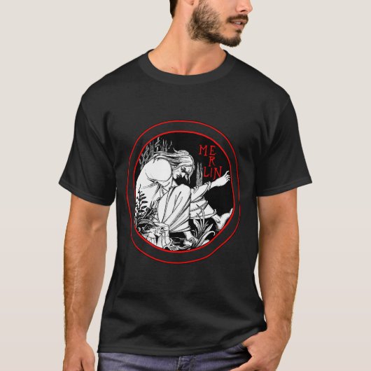 Aubrey Beardsley Merlin T-Shirt (Vorderseite)