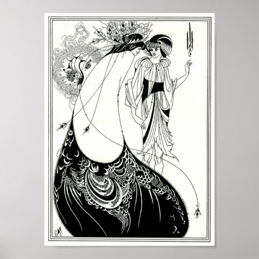 Aubrey Beardsley Peacock Skirt Poster (Vorne)