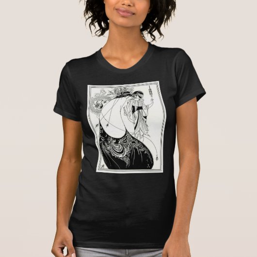 Aubrey Beardsley Pfau-Rock T-Shirt (Vorderseite)