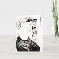 Aubrey Beardsley - Pfauenrock-Karte