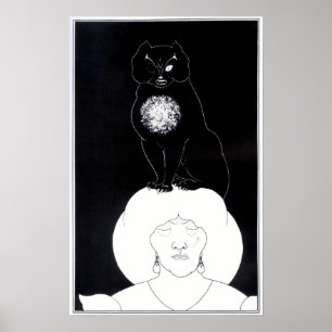 Aubrey Beardsley - schwarze Katzen-Plakat Poster