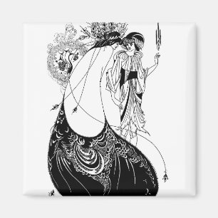 Aubrey Beardsley The Peacock Skirt Art Nouveau Magnet