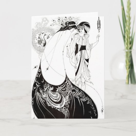 Aubrey Beardsley The Peacock Skirt Grußkarte Karte (Vorderseite)