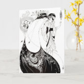 Aubrey Beardsley The Peacock Skirt Grußkarte Karte (Gelbe Blume)