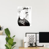 Aubrey Beardsley The Peacock Skirt Poster (Heimbüro)