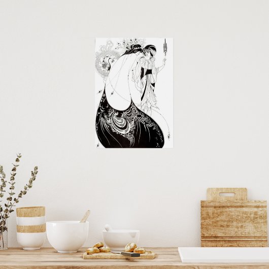 Aubrey Beardsley The Peacock Skirt Poster (Küche)