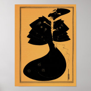 Aubrey Beardsley zeichnend aus Salome Poster