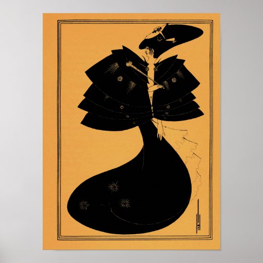 Aubrey Beardsley zeichnend aus Salome Poster (Vorne)