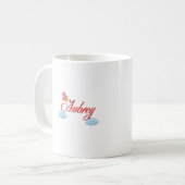 Aubrey mit Schmetterling und Wolken Kaffeetasse (Vorderseite Links)