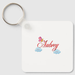 Aubrey mit Schmetterling und Wolken Schlüsselanhänger