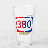 Aubrey, Texas, & US 380, Pint Glass Glas (Vorderseite)