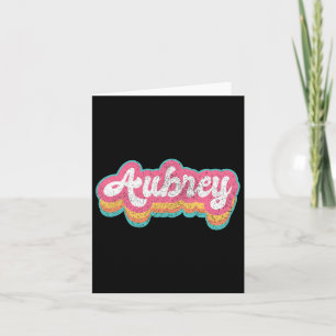Aubrey Vorname Girl Vintag 70er 80er Personalize Karte