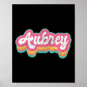Aubrey Vorname Mädchen Vintage 70er 80er Personali Poster