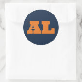 Auburn (AL) - Blue x Orange x White Runder Aufkleber (Tasche)
