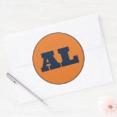 Auburn (AL) - Orange x Blue Runder Aufkleber (Umschlag)