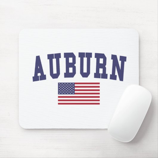 Auburn AL US Flag Mousepad (Mit Mouse)