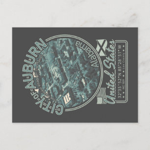 AUBURN ALABAMA - ALABAMA CITYSCAPE BIRDS AUGENBLIC POSTKARTE