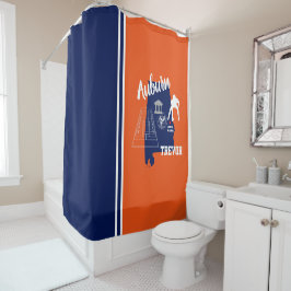 Auburn Alabama Navy und Orange Football Duschvorhang
