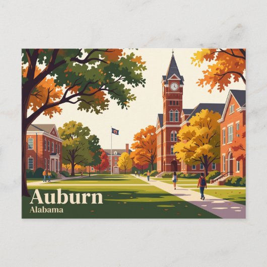 Auburn Alabama Postkarte (Vorderseite)